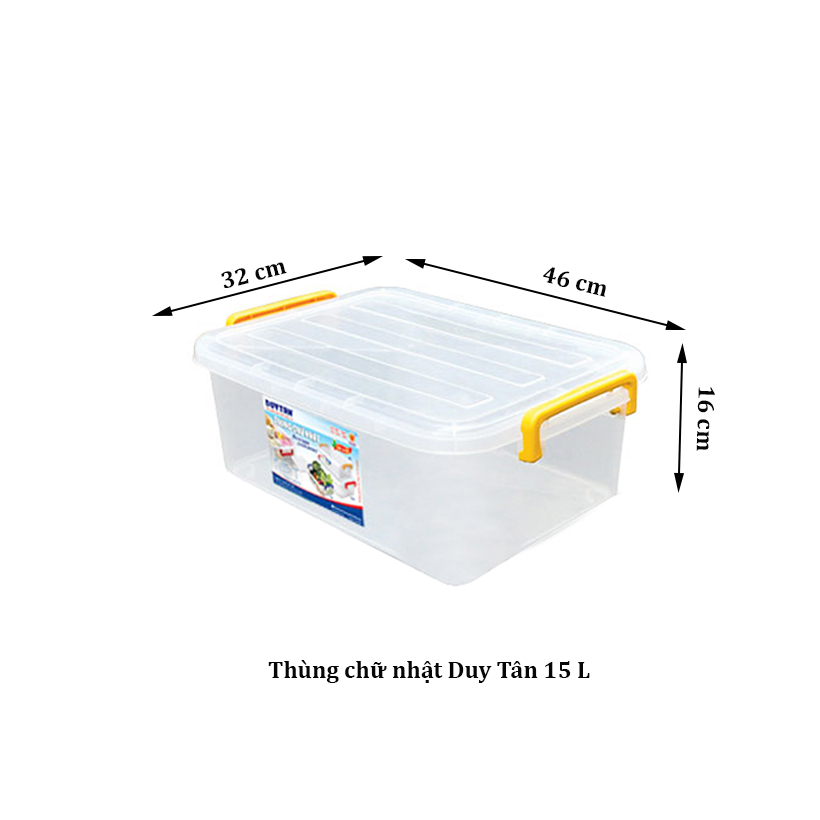 Thùng chữ nhật 15L - H116 Duy Tân