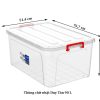 Thùng chữ nhật Duy Tân 90L nhựa trong - No.1244
