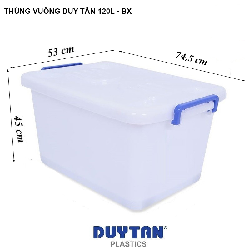 Thùng vuông 120L bánh xe - No.213 Duy Tân