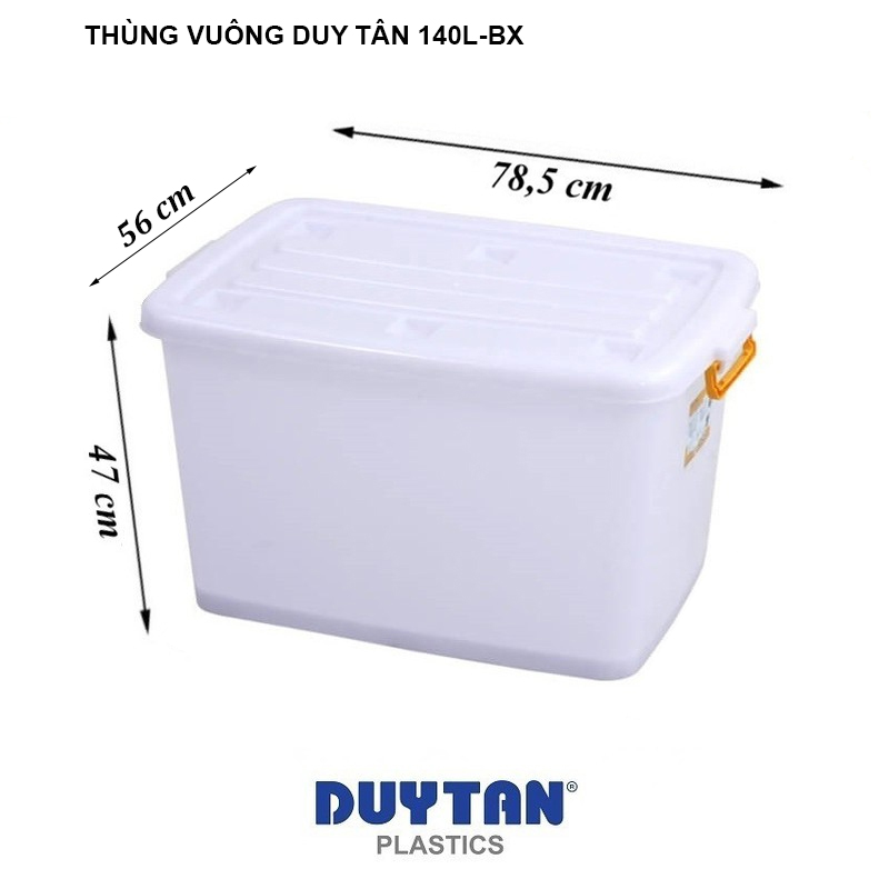 Thùng vuông 140L bánh xe - No.214 Duy Tân