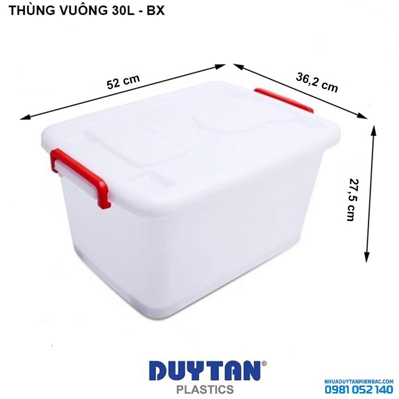 Thùng vuông 30L bánh xe - No.750 Duy Tân