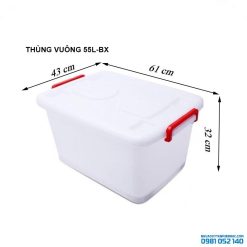 Thùng vuông 55L bánh xe - No.748 Duy Tân