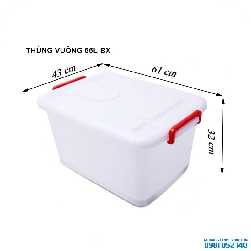 Thùng vuông 55L bánh xe - No.748 Duy Tân